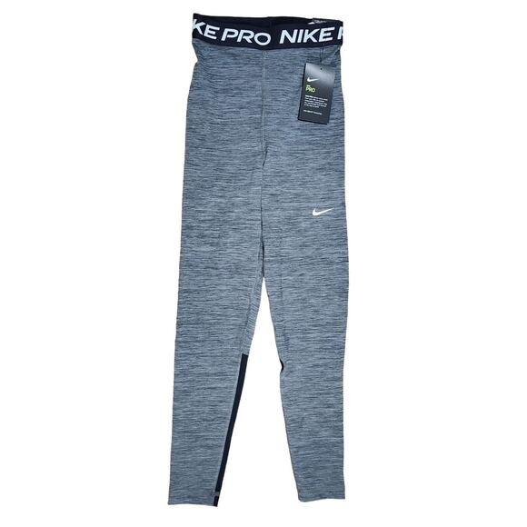 Nike Women's Pro Leggings DA0483 011 Dri-Fit High-Rise 7/8 Crop SIZE XXSMALL NWT - Picture 1 of 12